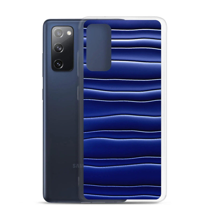 Load image into Gallery viewer, Dark Blue Blob Flexible Clear Samsung Case Bump Resistant Corners CREATIVETECH
