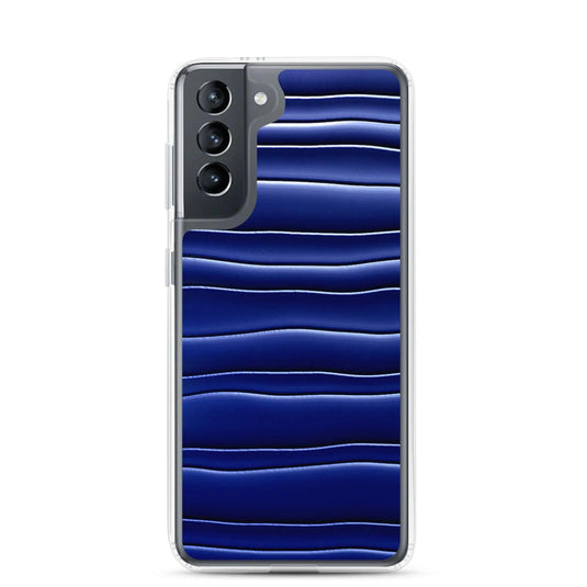 Dark Blue Blob Flexible Clear Samsung Case Bump Resistant Corners CREATIVETECH