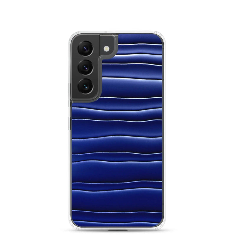 Load image into Gallery viewer, Dark Blue Blob Flexible Clear Samsung Case Bump Resistant Corners CREATIVETECH
