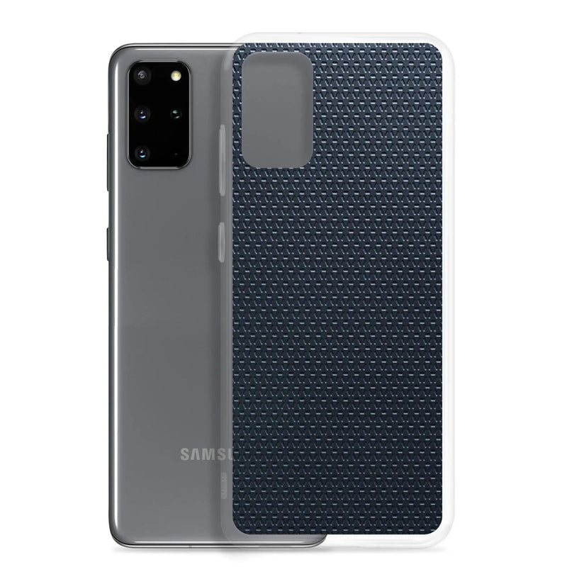 Load image into Gallery viewer, Dark Blue Grey Industrial Metal Pattern Flexible Clear Samsung Case Bump Resistant Corners CREATIVETECH
