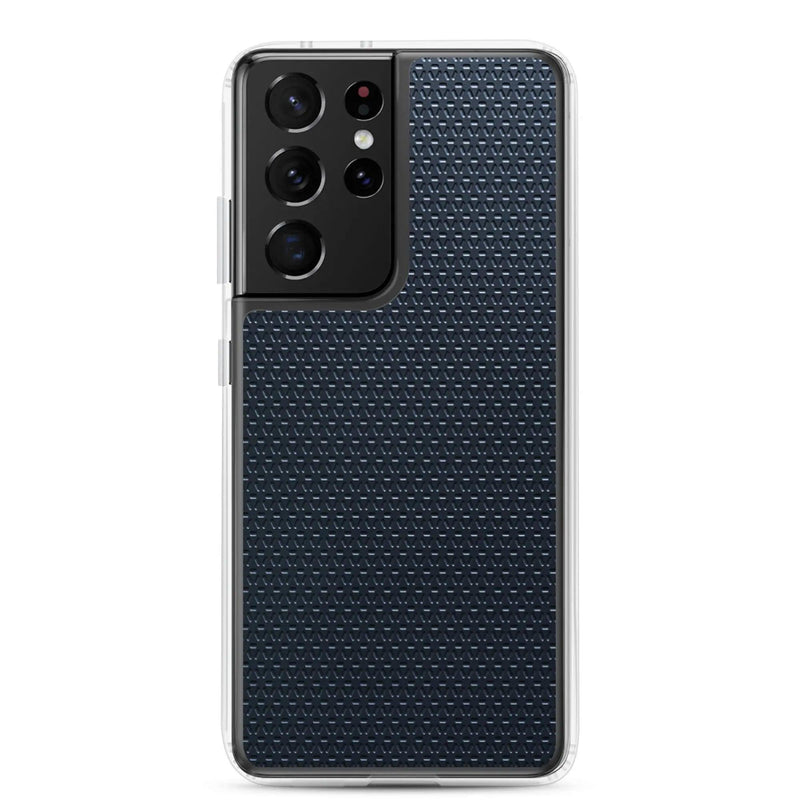 Load image into Gallery viewer, Dark Blue Grey Industrial Metal Pattern Flexible Clear Samsung Case Bump Resistant Corners CREATIVETECH
