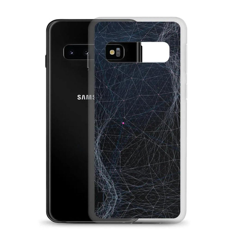 Load image into Gallery viewer, Dark Cyber Flexible Clear Samsung Case Bump Resistant Corners CREATIVETECH
