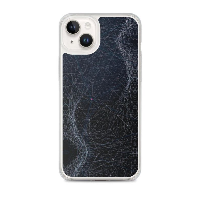 Load image into Gallery viewer, Dark Cyber Polygon Flexible Clear iPhone Case Bump Resistant Corners CREATIVETECH
