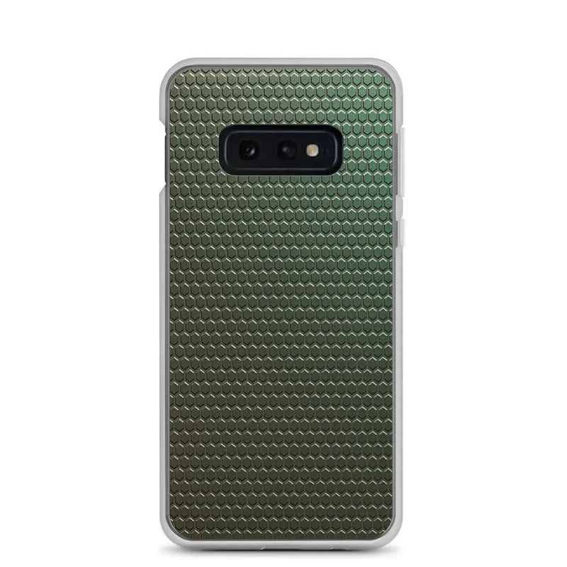 Load image into Gallery viewer, Dark Green Industrial Rubber Pattern Flexible Clear Samsung Case Bump Resistant Corners CREATIVETECH
