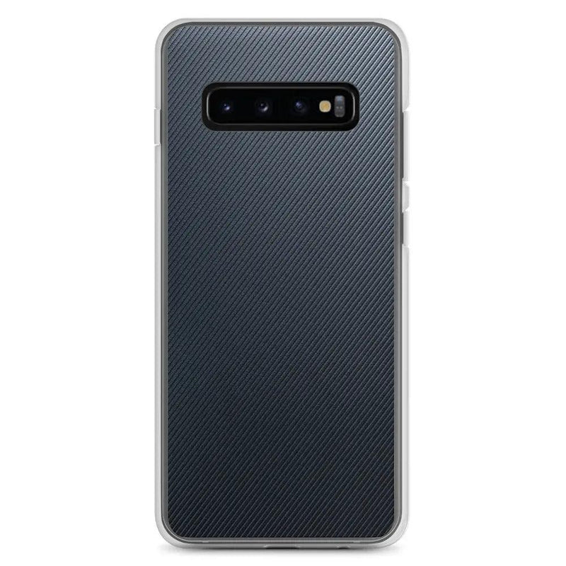 Load image into Gallery viewer, Dark Grey Black Striped Industrial Rubber Flexible Clear Samsung Case Bump Resistant Corners CREATIVETECH

