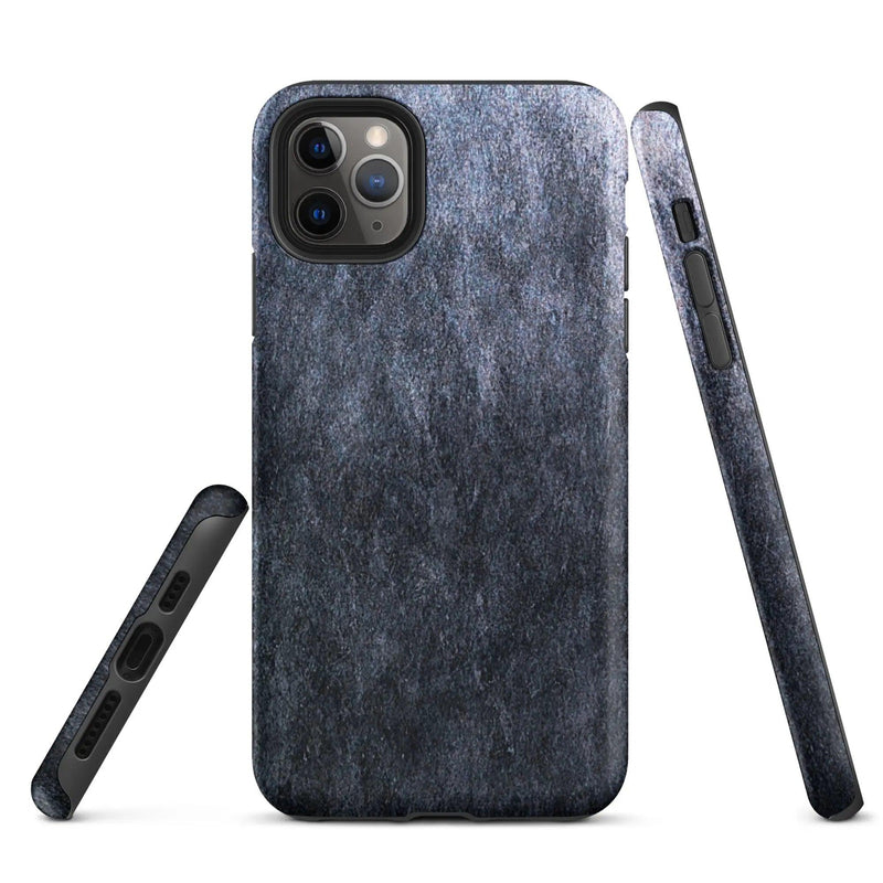 Load image into Gallery viewer, Dark Grey Industrial Stone Double Layered Impact Resistant Tough iPhone Case 3D Wrap Matte or Glossy Finish CREATIVETECH
