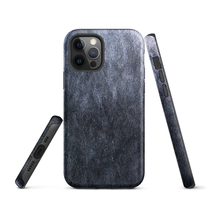 Dark Grey Industrial Stone Double Layered Impact Resistant Tough iPhone Case 3D Wrap Matte or Glossy Finish CREATIVETECH