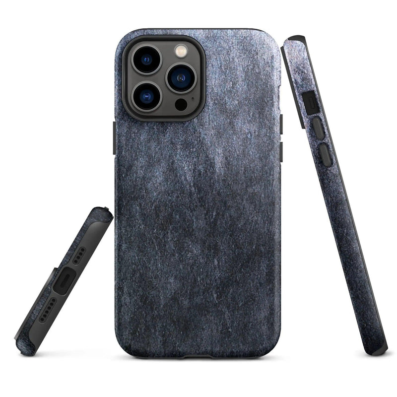 Load image into Gallery viewer, Dark Grey Industrial Stone Double Layered Impact Resistant Tough iPhone Case 3D Wrap Matte or Glossy Finish CREATIVETECH
