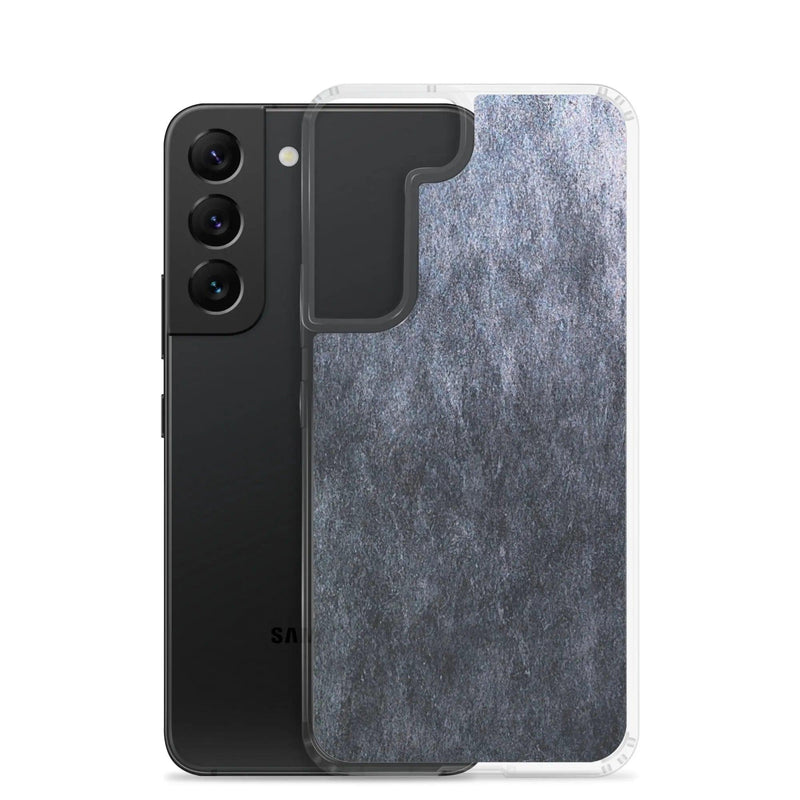 Load image into Gallery viewer, Dark Grey Industrial Stone Flexible Clear Samsung Case Bump Resistant Corners CREATIVETECH
