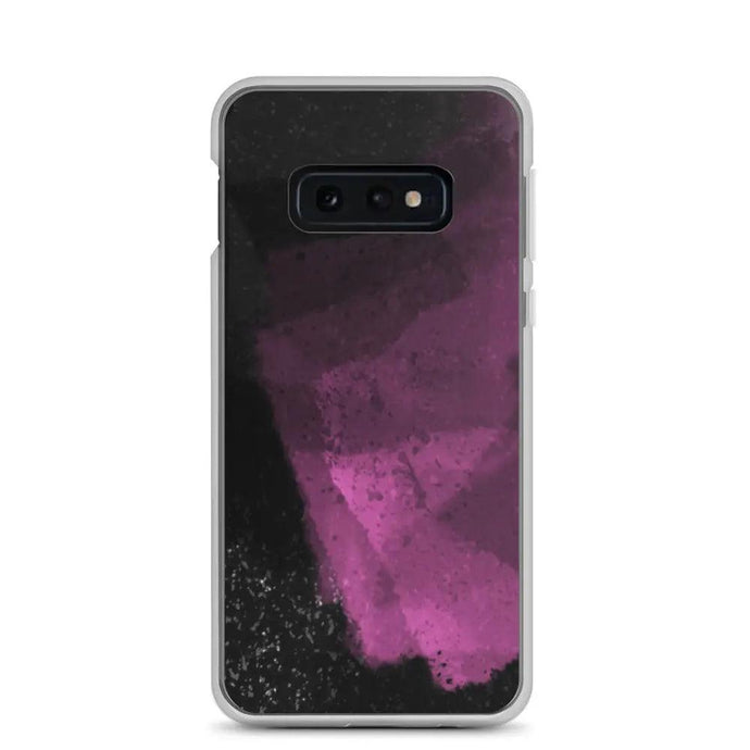 Dark Magenta Pink Industrial Watercolor Paint Brush Style Flexible Clear Samsung Case Bump Resistant Corners CREATIVETECH