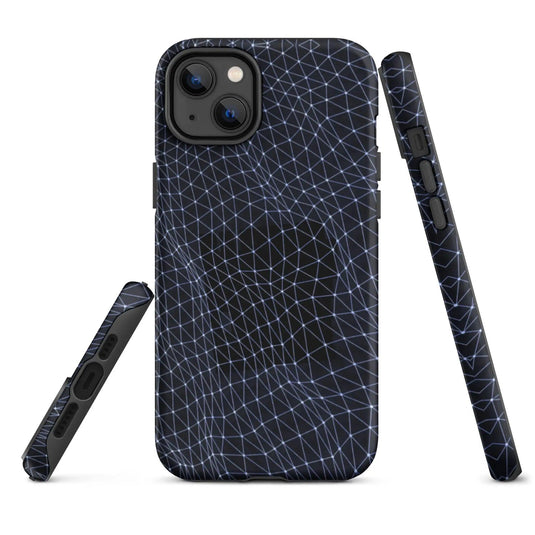 Dark Polygon Double Layered Impact Resistant Tough iPhone Case 3D Wrap Matte or Glossy Finish CREATIVETECH