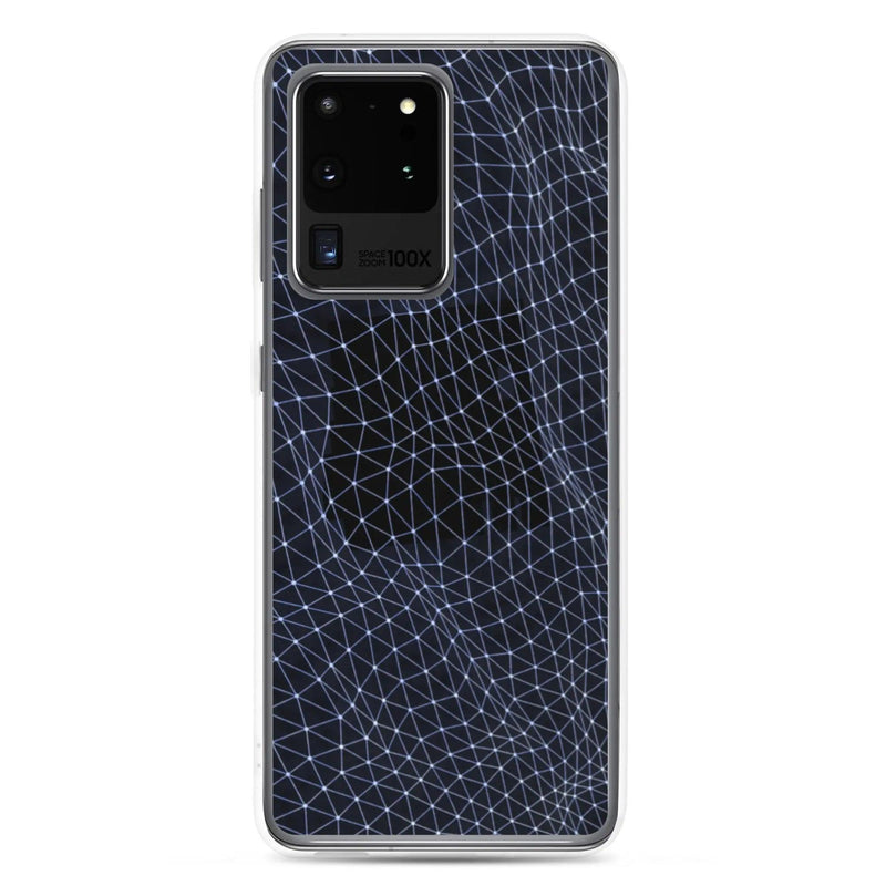 Load image into Gallery viewer, Dark Polygon Flexible Clear Samsung Case Bump Resistant Corners CREATIVETECH
