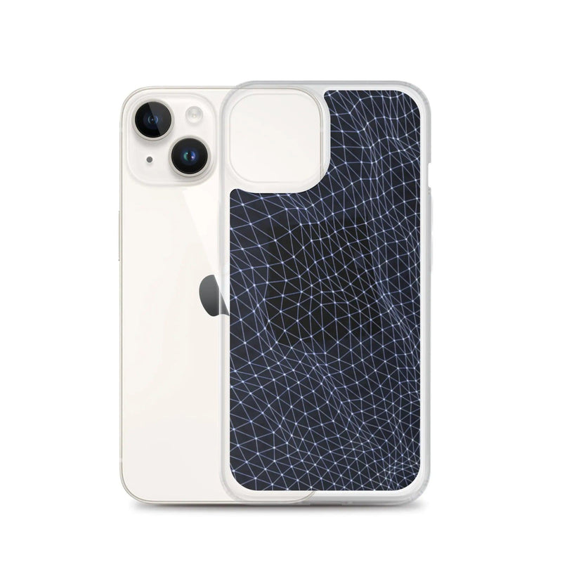 Load image into Gallery viewer, Dark Polygon Flexible Clear iPhone Case Bump Resistant Corners CREATIVETECH
