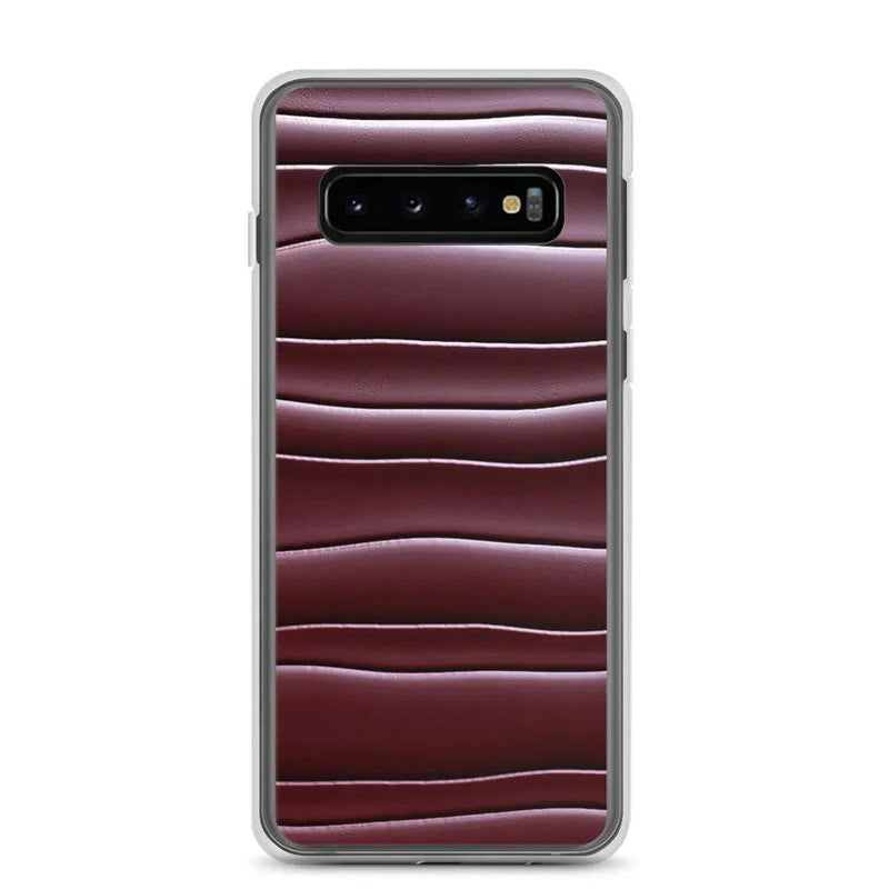 Load image into Gallery viewer, Dark Red Blob Flexible Clear Samsung Case Bump Resistant Corners CREATIVETECH
