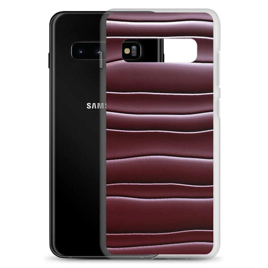 Dark Red Blob Flexible Clear Samsung Case Bump Resistant Corners CREATIVETECH