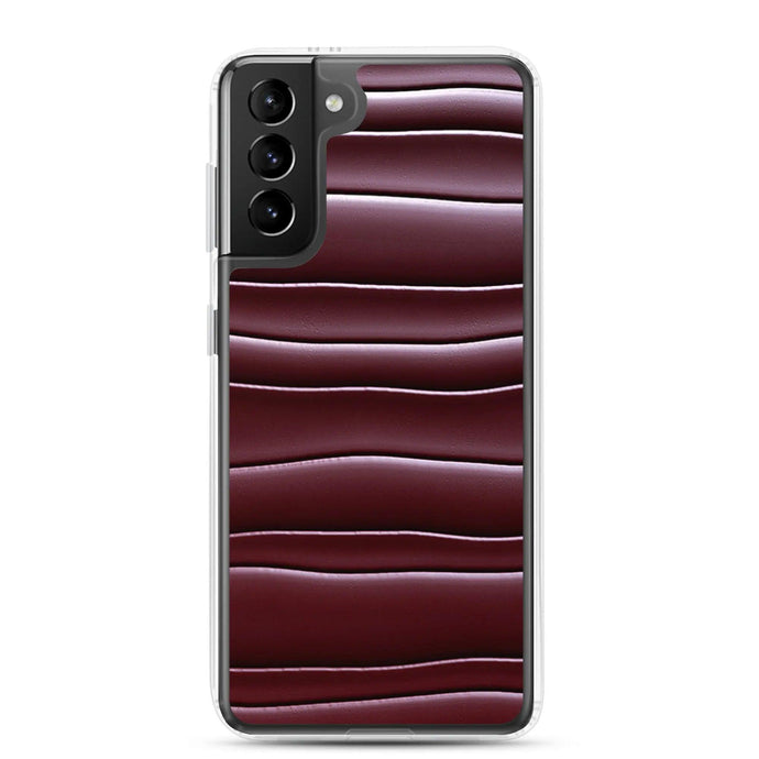 Dark Red Blob Flexible Clear Samsung Case Bump Resistant Corners CREATIVETECH