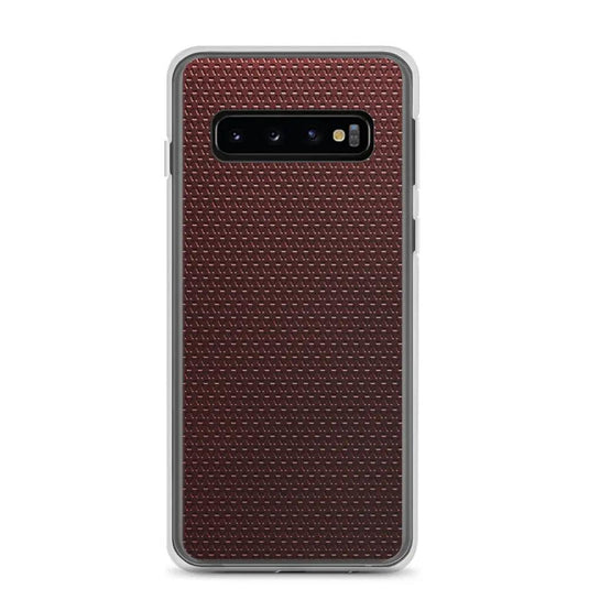 Dark Red Industrial Metal Pattern Flexible Clear Samsung Case Bump Resistant Corners CREATIVETECH