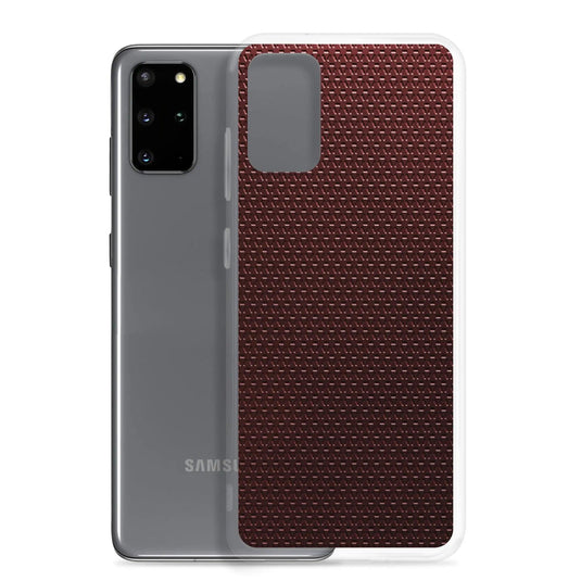 Dark Red Industrial Metal Pattern Flexible Clear Samsung Case Bump Resistant Corners CREATIVETECH