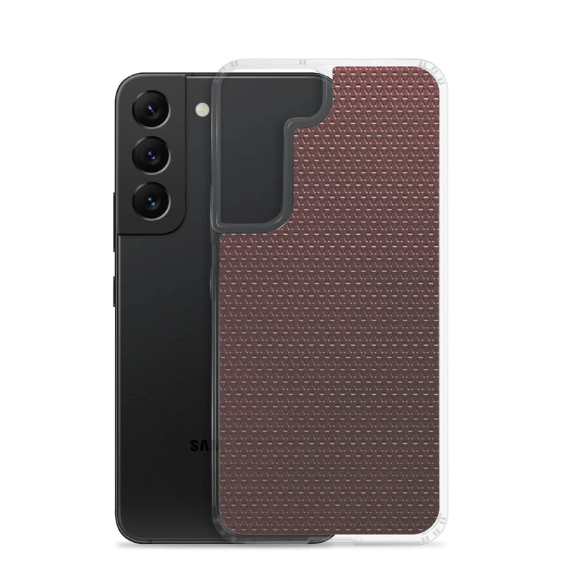 Load image into Gallery viewer, Dark Red Industrial Metal Pattern Flexible Clear Samsung Case Bump Resistant Corners CREATIVETECH
