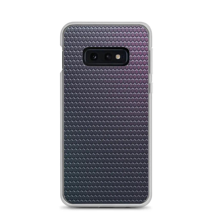 Dark Violet Industrial Rubber Pattern Flexible Clear Samsung Case Bump Resistant Corners CREATIVETECH