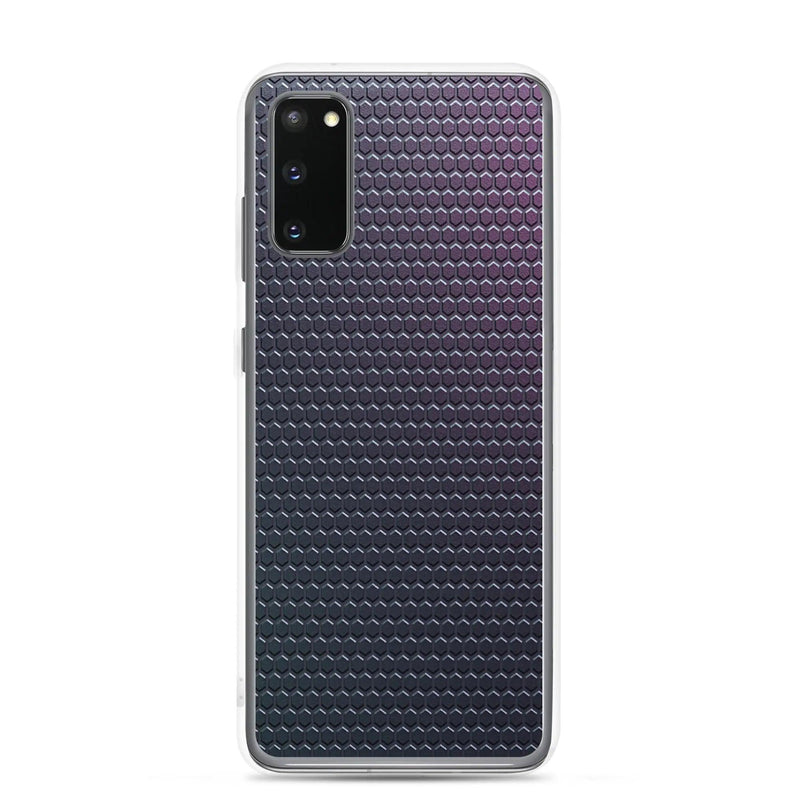 Load image into Gallery viewer, Dark Violet Industrial Rubber Pattern Flexible Clear Samsung Case Bump Resistant Corners CREATIVETECH
