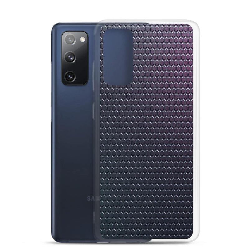 Load image into Gallery viewer, Dark Violet Industrial Rubber Pattern Flexible Clear Samsung Case Bump Resistant Corners CREATIVETECH
