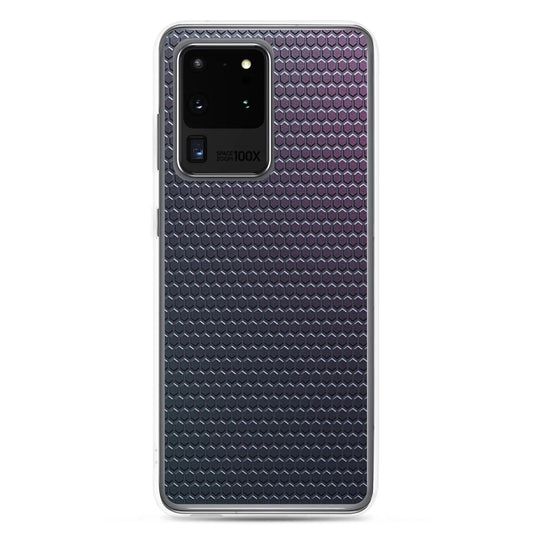 Dark Violet Industrial Rubber Pattern Flexible Clear Samsung Case Bump Resistant Corners CREATIVETECH