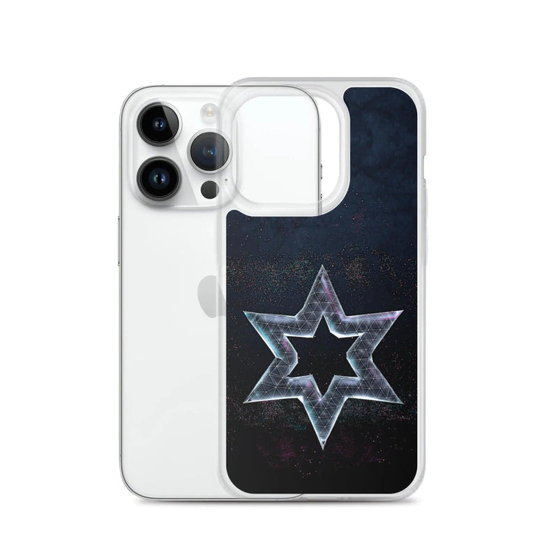 Load image into Gallery viewer, David Star Space Star Dust Flexible Clear iPhone Case Bump Resistant Corners CREATIVETECH
