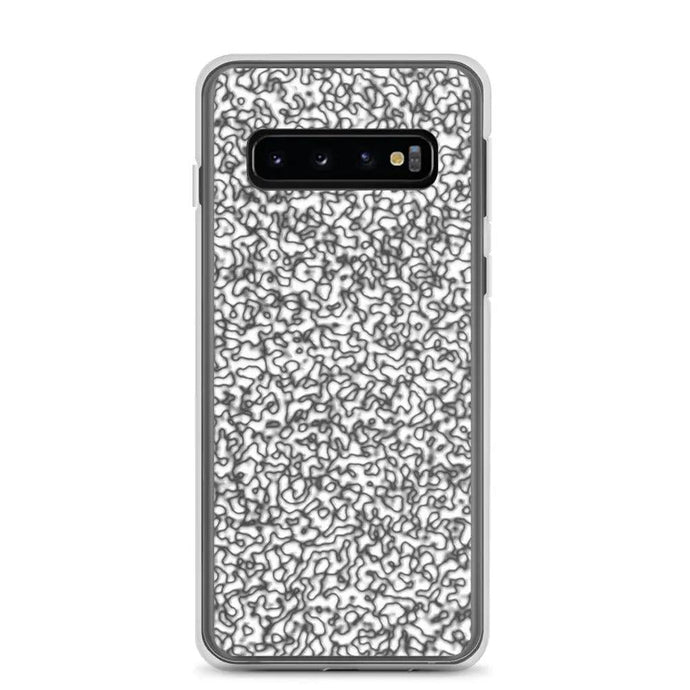 Elegant Black White Tender Organic Pattern Variation Flexible Clear Samsung Case Bump Resistant Corners CREATIVETECH