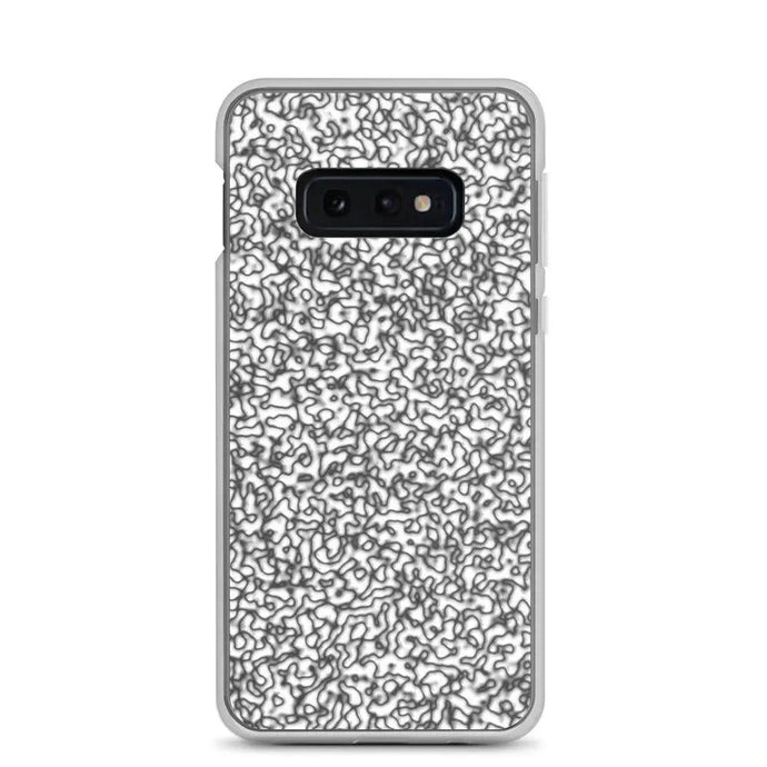 Elegant Black White Tender Organic Pattern Variation Flexible Clear Samsung Case Bump Resistant Corners CREATIVETECH