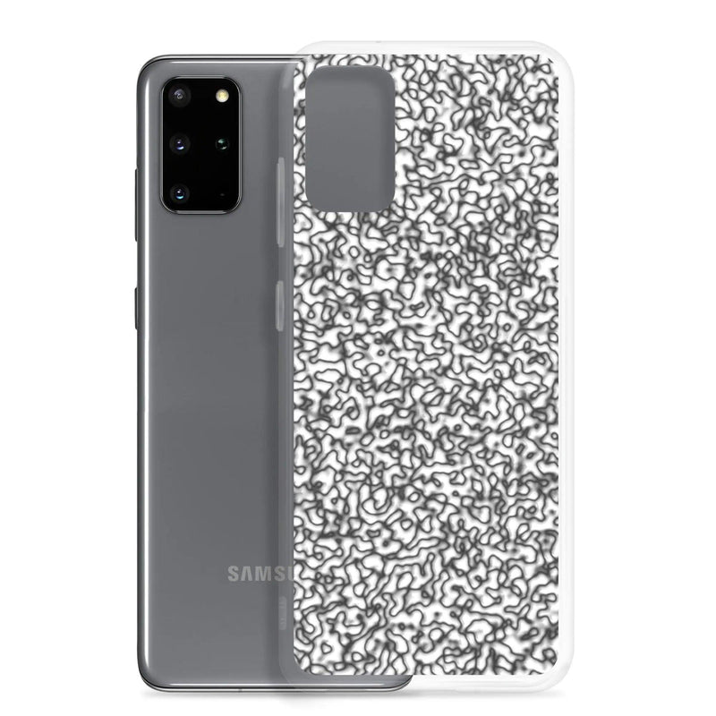 Load image into Gallery viewer, Elegant Black White Tender Organic Pattern Variation Flexible Clear Samsung Case Bump Resistant Corners CREATIVETECH
