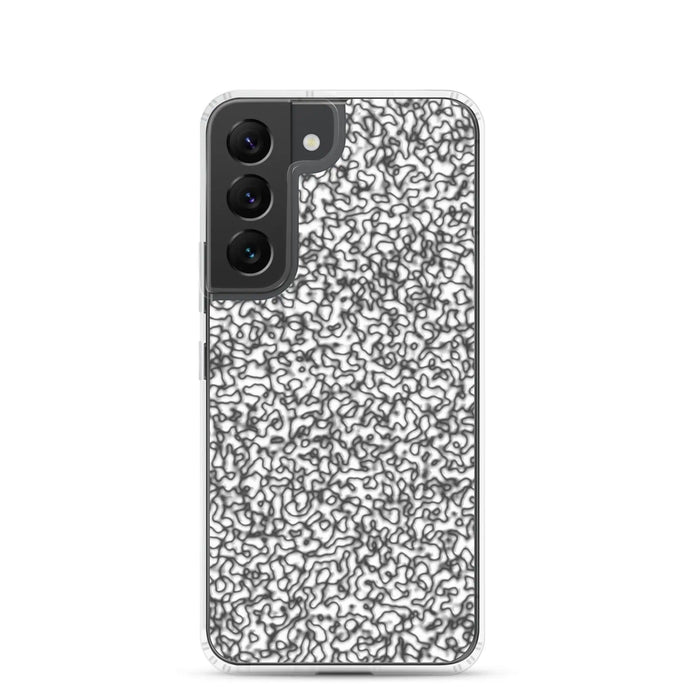 Elegant Black White Tender Organic Pattern Variation Flexible Clear Samsung Case Bump Resistant Corners CREATIVETECH