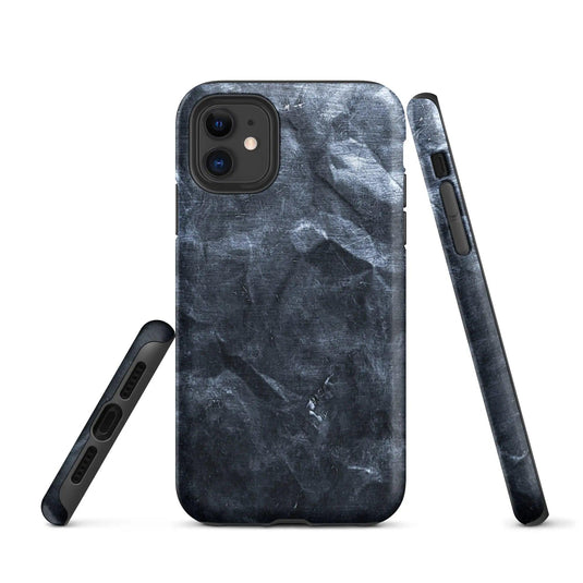 Hammered Dark Metal Double Layered Impact Resistant Tough iPhone Case 3D Wrap Matte or Glossy CREATIVETECH