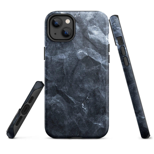 Hammered Dark Metal Double Layered Impact Resistant Tough iPhone Case 3D Wrap Matte or Glossy CREATIVETECH
