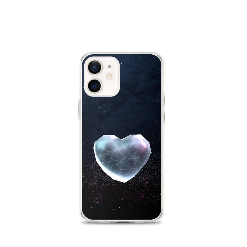 Load image into Gallery viewer, Heart Shaped Space Star Dust Flexible Clear iPhone Case Bump Resistant Corners CREATIVETECH
