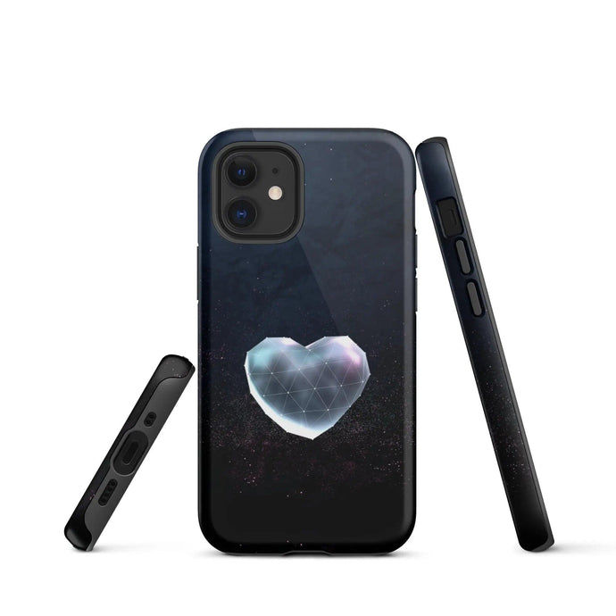 Heart Shaped Star Dust Double Layered Impact Resistant Tough iPhone Case 3D Wrap Matte or Glossy Finish CREATIVETECH