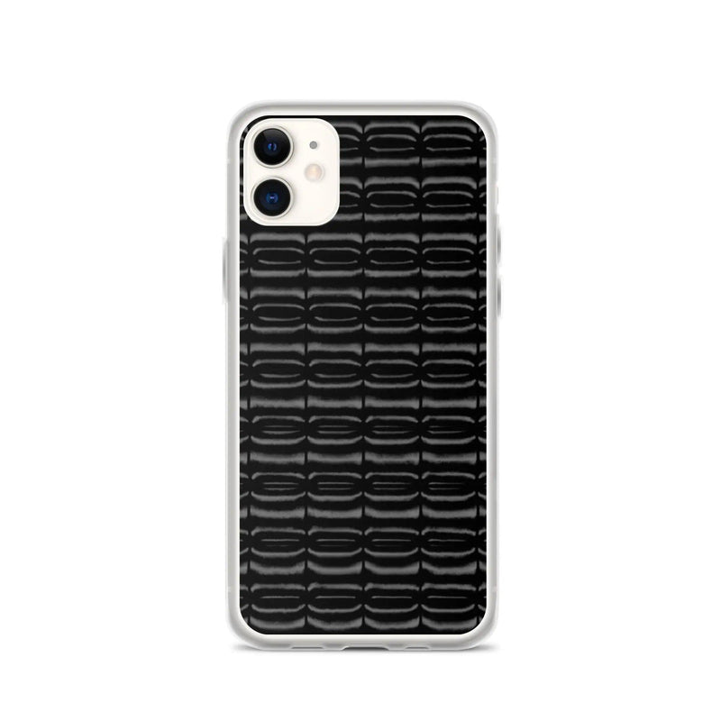 Load image into Gallery viewer, Industrial Carbon Graphite Black Flexible Clear iPhone Case Bump Resistant Corners CREATIVETECH
