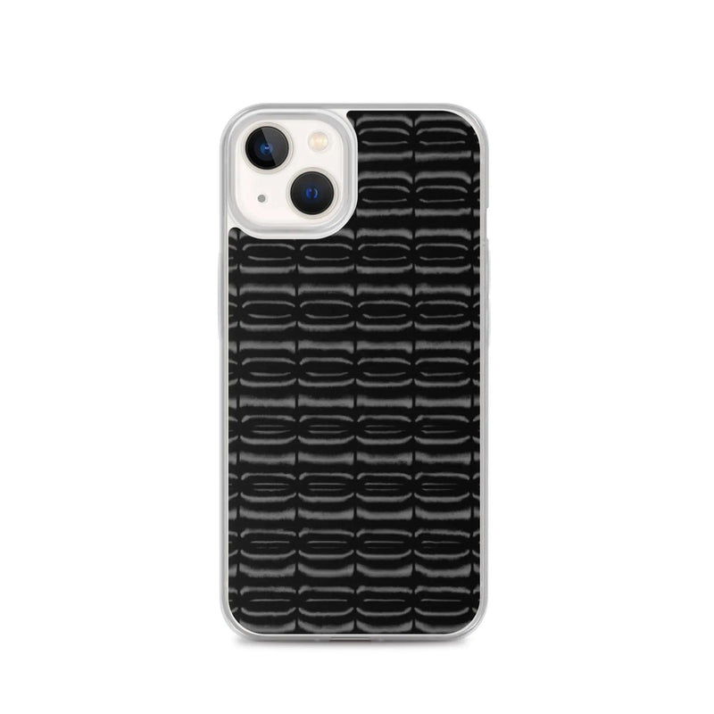 Load image into Gallery viewer, Industrial Carbon Graphite Black Flexible Clear iPhone Case Bump Resistant Corners CREATIVETECH
