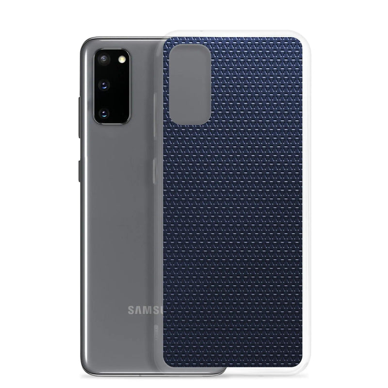 Load image into Gallery viewer, Industrial Metal Pattern Olive Blue Flexible Clear Samsung Case Bump Resistant Corners CREATIVETECH
