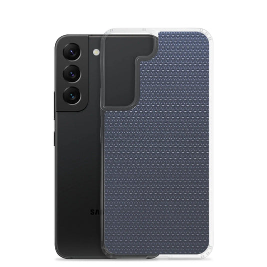 Industrial Metal Pattern Olive Blue Flexible Clear Samsung Case Bump Resistant Corners CREATIVETECH