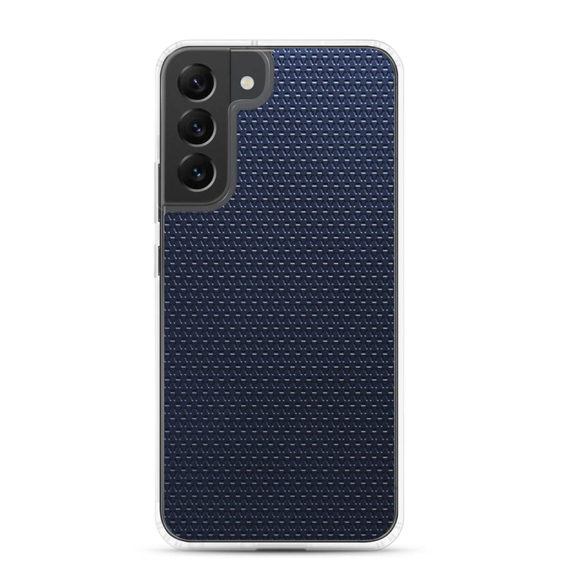 Load image into Gallery viewer, Industrial Metal Pattern Olive Blue Flexible Clear Samsung Case Bump Resistant Corners CREATIVETECH
