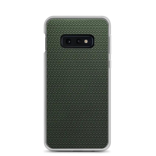 Industrial Metal Pattern Olive Green Flexible Clear Samsung Case Bump Resistant Corners CREATIVETECH