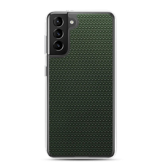 Industrial Metal Pattern Olive Green Flexible Clear Samsung Case Bump Resistant Corners CREATIVETECH