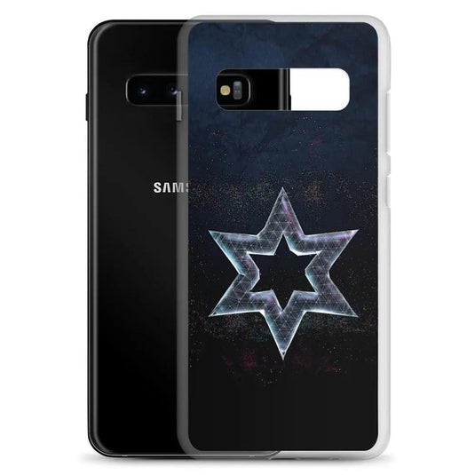 Jewish Star Dust Dark Flexible Clear Samsung Case Bump Resistant Corners CREATIVETECH