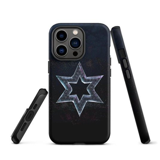 Jewish Star Dust Double Layered Impact Resistant Tough iPhone Case 3D Wrap Matte or Glossy Finish CREATIVETECH