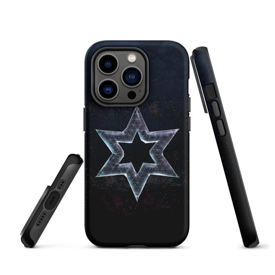 Jewish Star Dust Double Layered Impact Resistant Tough iPhone Case 3D Wrap Matte or Glossy Finish CREATIVETECH