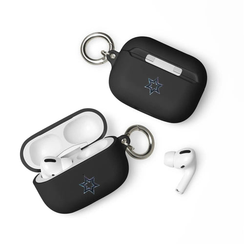 Jewish Star Dust Shock Resistant 2-in-1 Tough AirPods Case with Metal Carabiner Various Colors CREATIVETECH