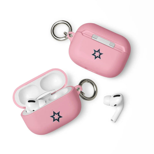 Jewish Star Dust Shock Resistant 2-in-1 Tough AirPods Case with Metal Carabiner Various Colors CREATIVETECH
