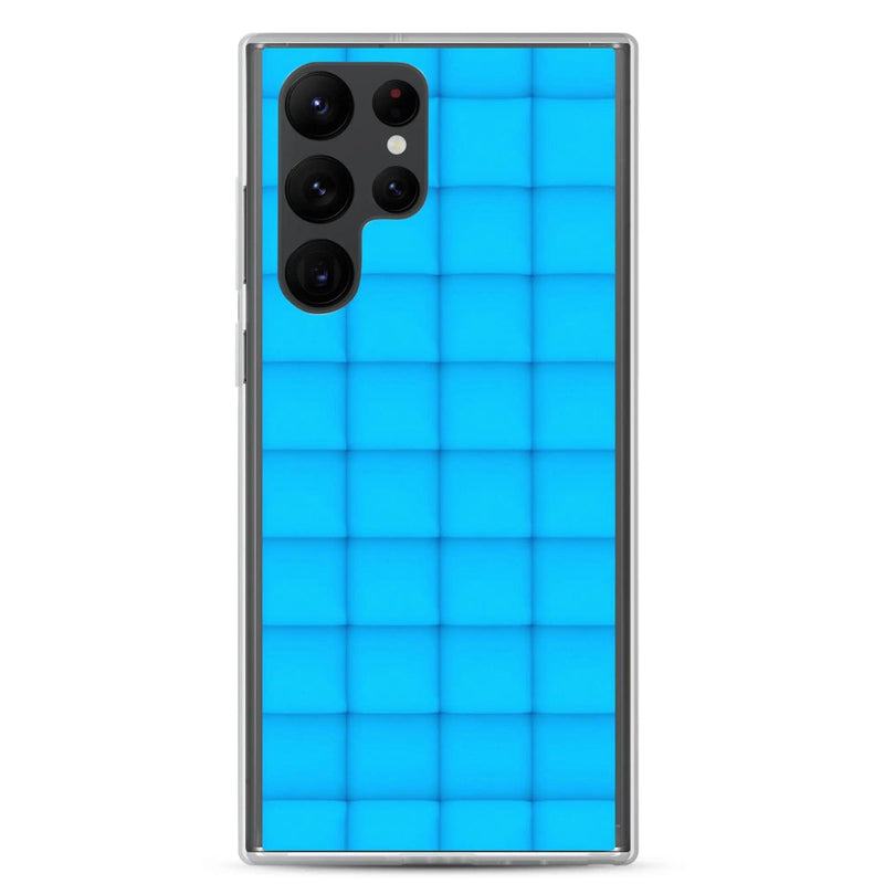Load image into Gallery viewer, Neon Blue Squishy Style Flexible Clear Samsung Case Bump Resistant Corners CREATIVETECH

