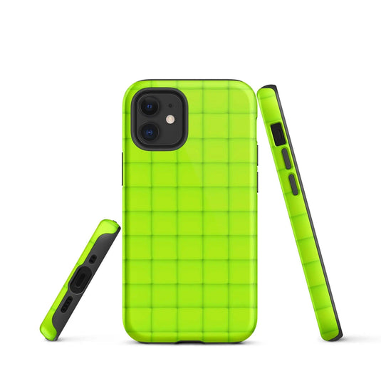 Neon Green Squishy Style Double Layered Impact Resistant Tough iPhone Case 3D Wrap Matte or Glossy Finish CREATIVETECH